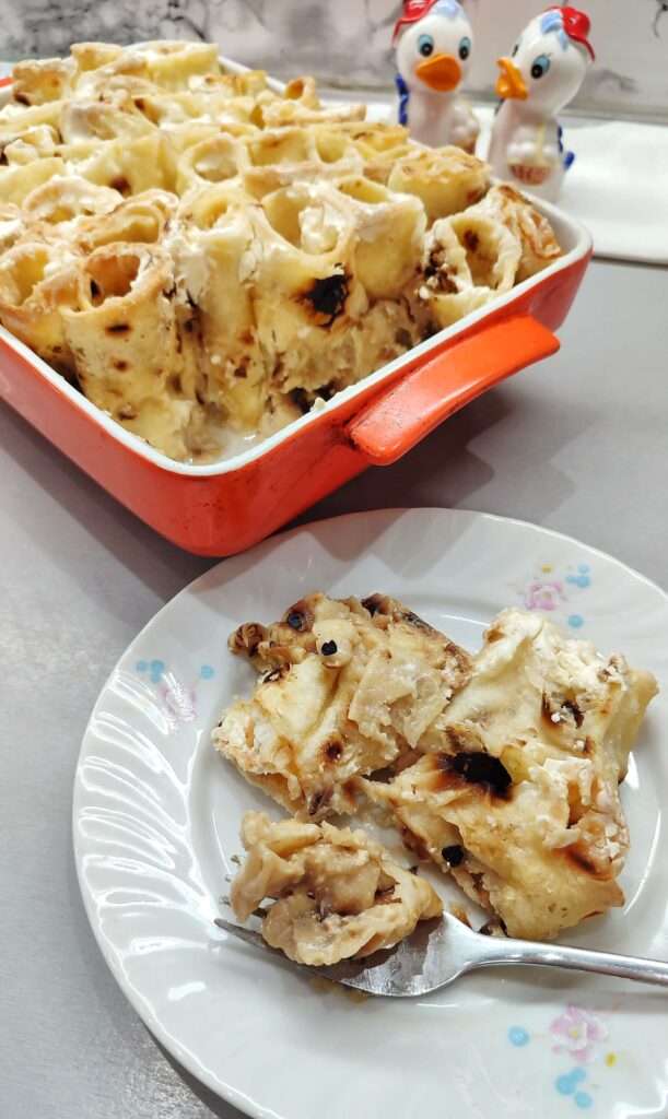 zalivena pita sa sirom od pečenih kora