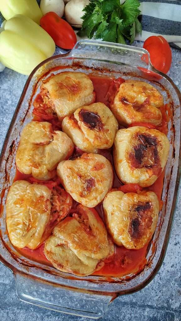 punjene paprike sa mesom i šampinjonima