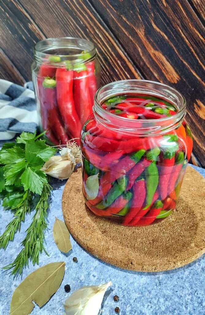 ljute  papričice u tegli bez kuvanja