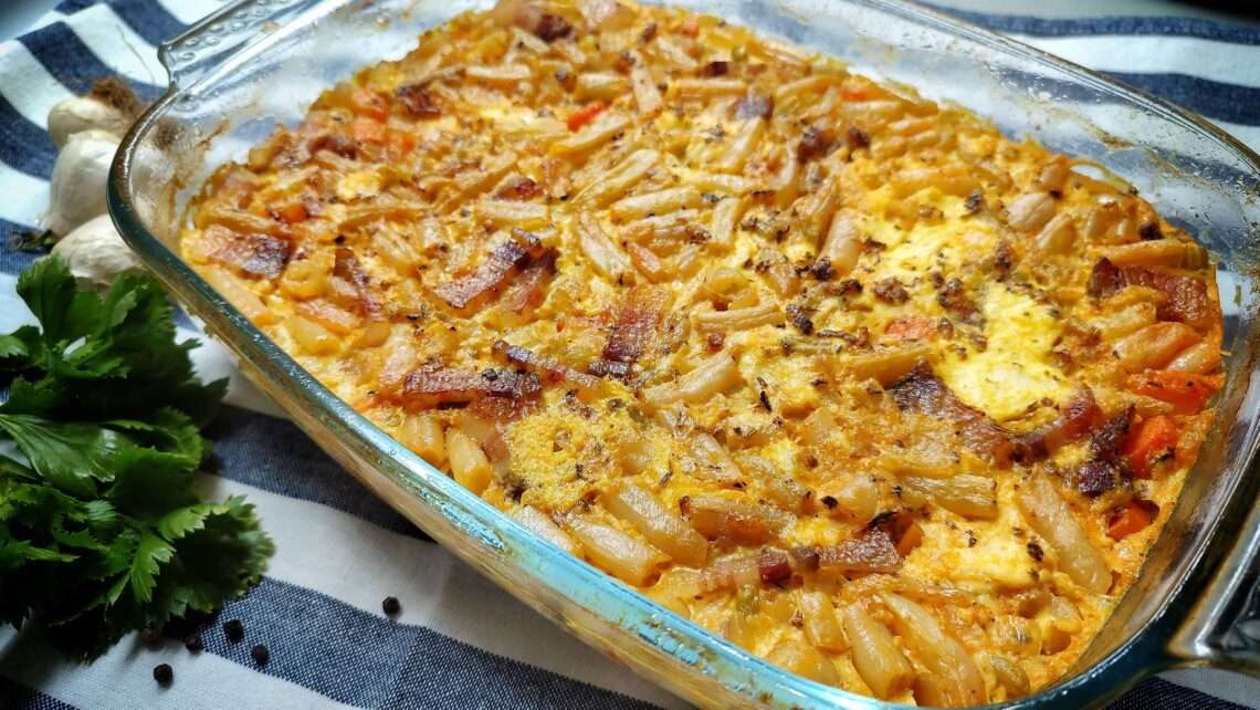 zapečena boranija u rerni sa slaninom